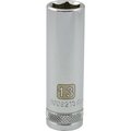 Dynamic Tools 3/8" Drive 6 Point Metric, 13mm Deep Length, Chrome Socket D008213